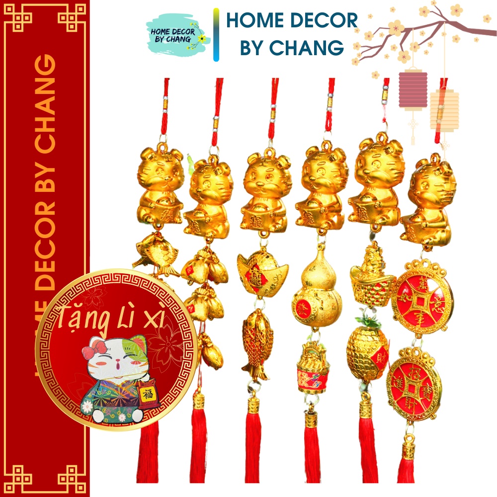 Dây Treo Hình Tài Lộc Trang Trí Tết 2023 Nhiều Kích Cỡ, Dải Treo Cây Mai, Đào, Quất, Decor Đẹp Mắt