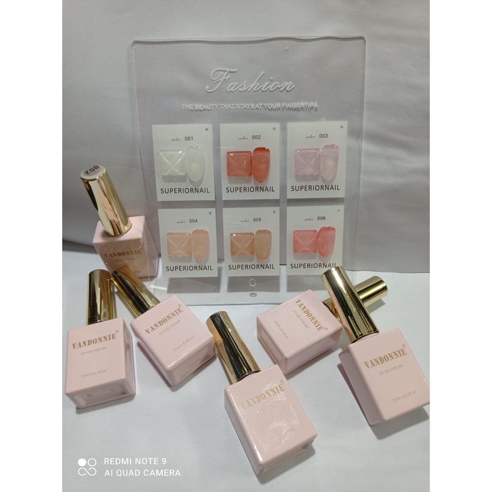 Sơn thạch 6 màu vandonnie, set sơn thạch 6 màu