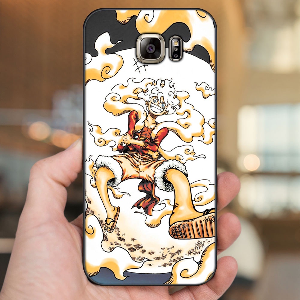 Ốp lưng Samsung Note 5 viền đen in hình Luffy Gear 5 Nika One Piece Đảo Hải Tặc