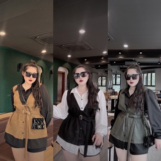 Áo sơ mi phối bigsize 60-95kg