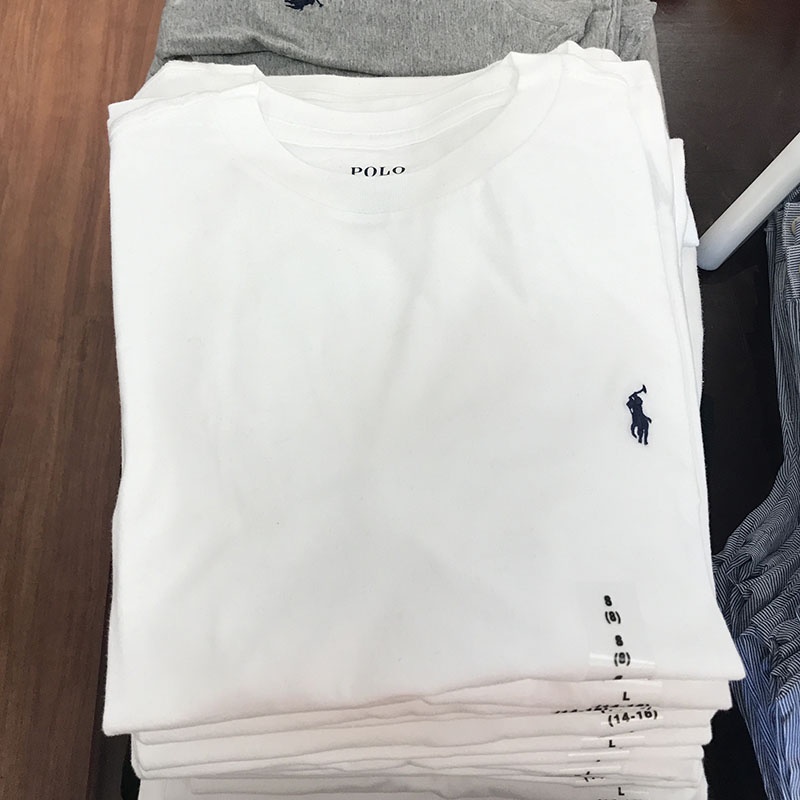 RALPH LAUREN Áo Thun NgắN Tay Cổ TròN + BảNg MạCh Cho Nữ