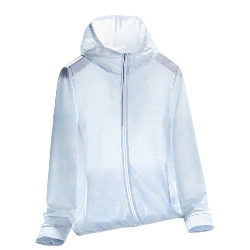 Áo Khoác Chống Nắng Bằng Lụa Lạnh Tay Dài Có Khóa Kéo Thời Trang Mùa Hè Cho Nữ