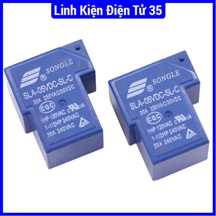 Relay songle SLA 30A 6 chân điện áp 5V/12V/24V màu xanh chuyển đổi điện của máy sưởi điện, thiết bị điện