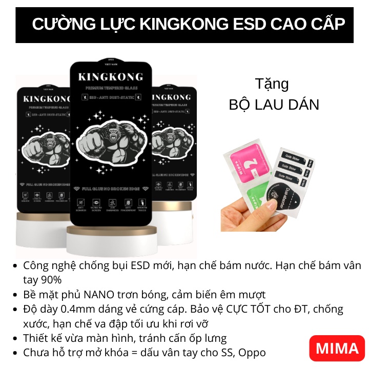 Kính cường lực KINGKONG Realme 5 5i 5s 5 Pro 6 6i 6 Pro 7 7i 7 Pro 8 8 Pro 9 9i 9 Pro cao cấp full màn hình chống trầy