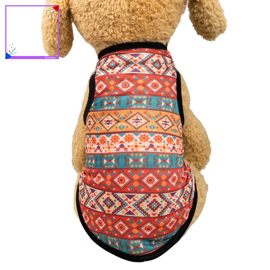 Áo Mùa Hè Không Tay Cổ Tròn Phong Cách Cổ Điển Cho Thú Cưng