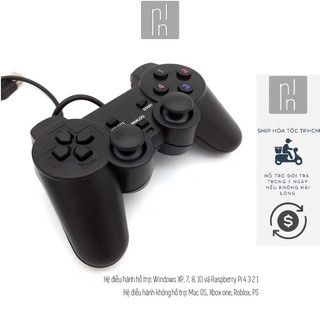 Tay game máy tính gamepad đơn có rung ew2008 hỗ trợ windows 10 11 kết nối qua cổng usb
