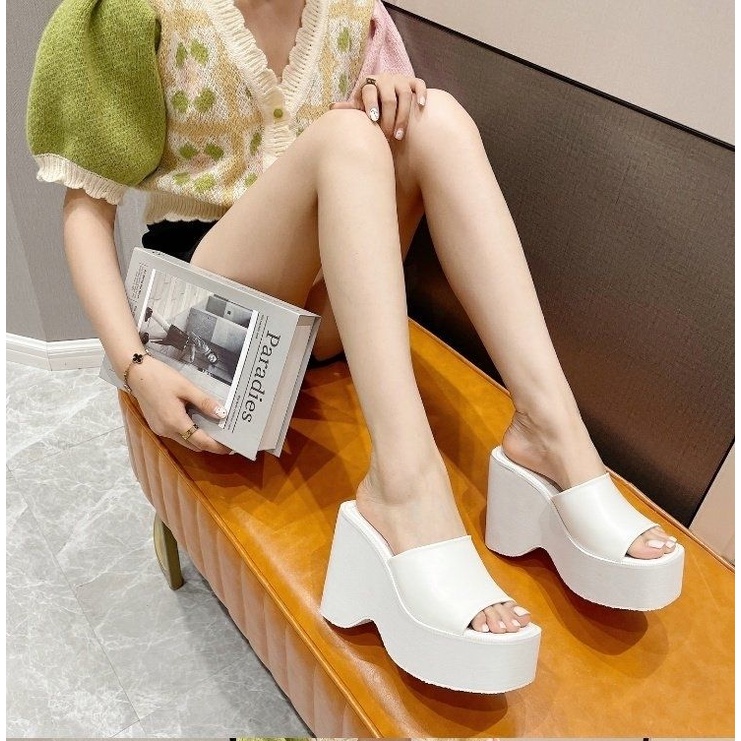 Giày búp bê giày búp bê nữ giày đế cao Giày Sandal Mũi Vuông Đế Dày Tăng Chiều Cao Trọng Lượng Nhẹ Thời Trang Phong Cách Mới