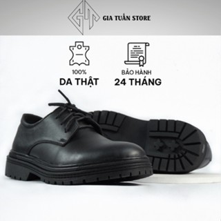  Giày da nam Combat Boot thấp cổ GIATUAN 