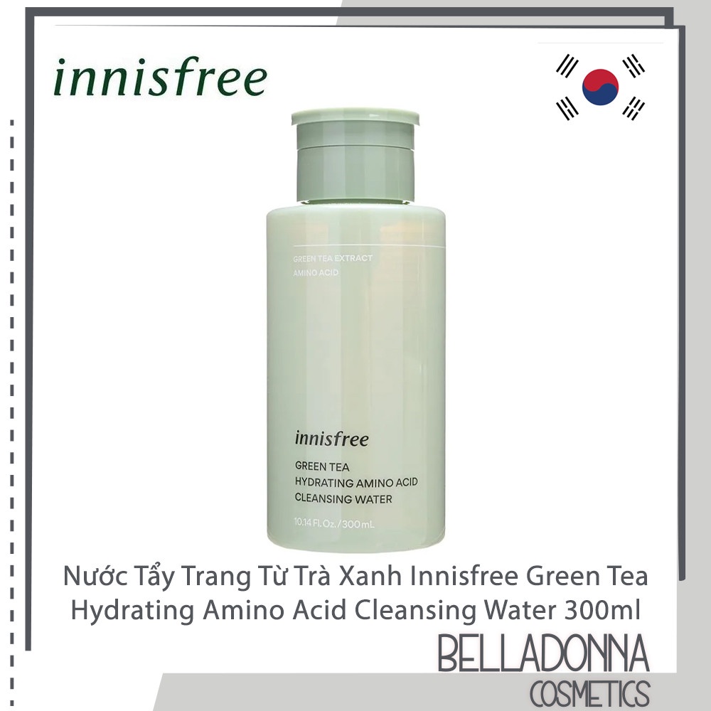 Nước Tẩy Trang Chiết Xuất Từ Trà Xanh Innisfree Green Tea Hydrating Amino Acid Cleansing Water 300ml