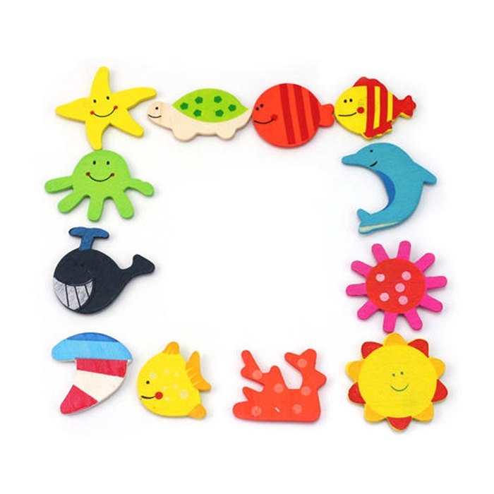 Bộ 12 Miếng Dán Tủ Lạnh Hình Thú Ngộ Nghĩnh