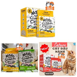 Cát Vệ Sinh Mèo Đậu Nành Hữu Cơ Cature Natural Tofu Clumping Cat Litter 7L(2.4kg-2.8kg)
