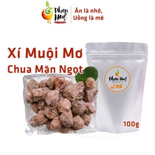 Ô mai xí muội mơ chua mặn ngọt Phan Huệ túi zip 100gr giảm ho rát họng đặc sản Hà Nội