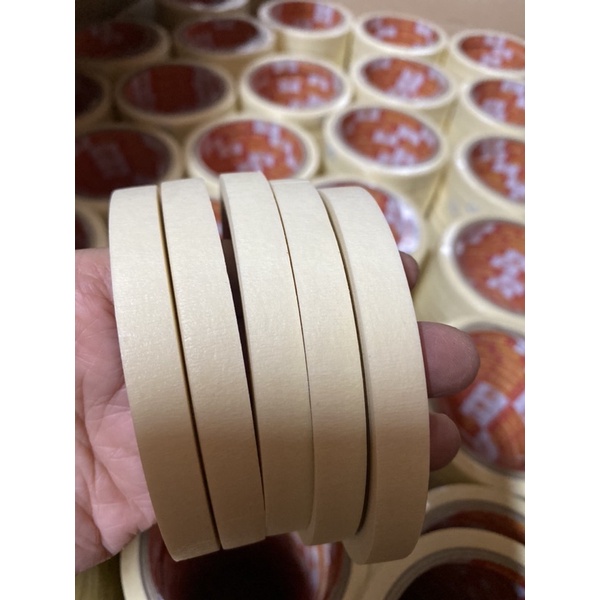 Băng dính giấy Băng dán giấy 1cm 1,5cm dài 20m Băng keo giấy