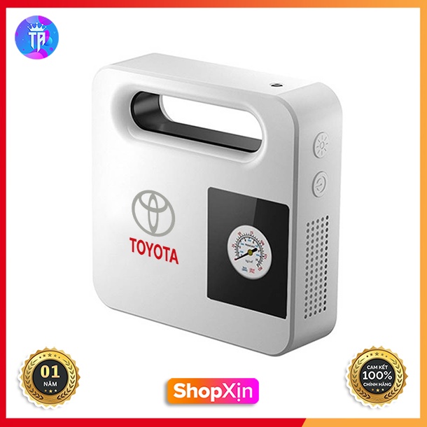Bơm Lốp Xe Ô Tô Toyota Đồng Hồ Cơ Học Cao Cấp (Trắng) - Bơm Nhanh & Siêu Bền - Thiết Kế Hiện Đại Nhỏ Gọn