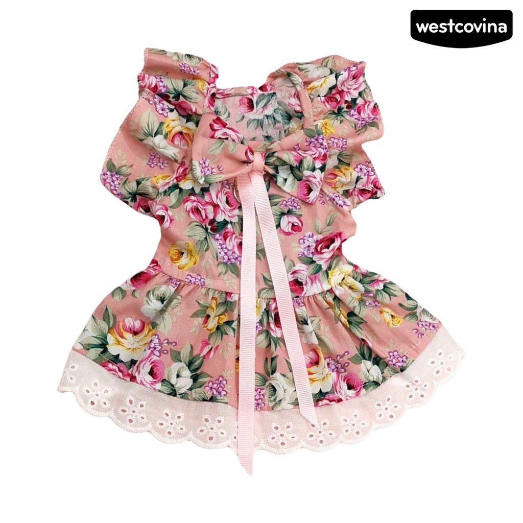 [COD]♘1 Set Đầm Công Chúa Cổ Vuông Mềm Mại Thoải Mái Bắt Mắt Cho Thú Cưng