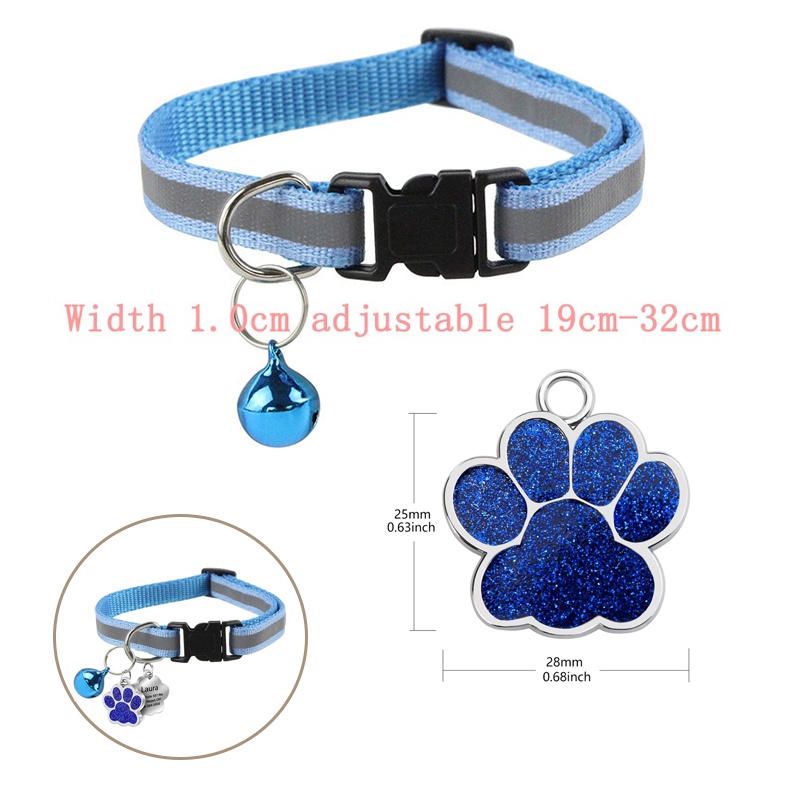 Vòng Cổ Chó Mèo - Bao Gồm Thẻ Tên