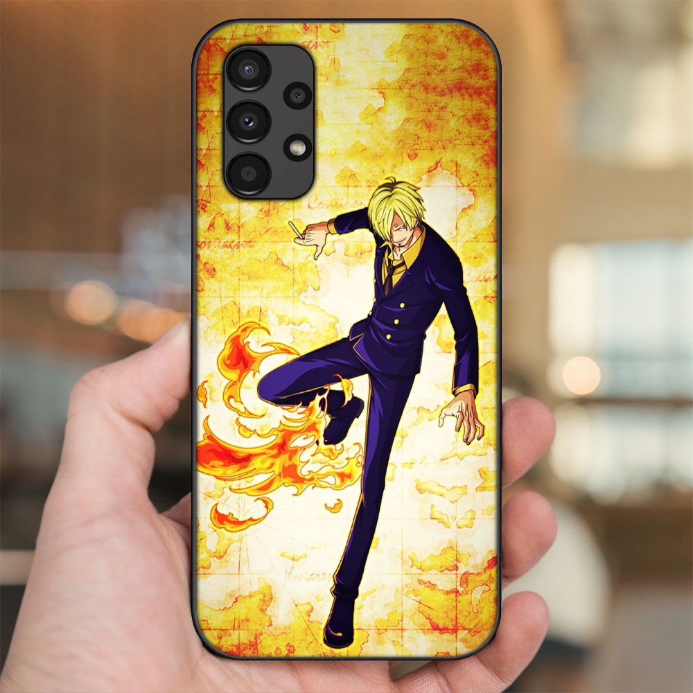 Ốp lưng Samsung A53, A72, A73 viền đen in hình Sanji One Piece Đảo Hải Tặc
