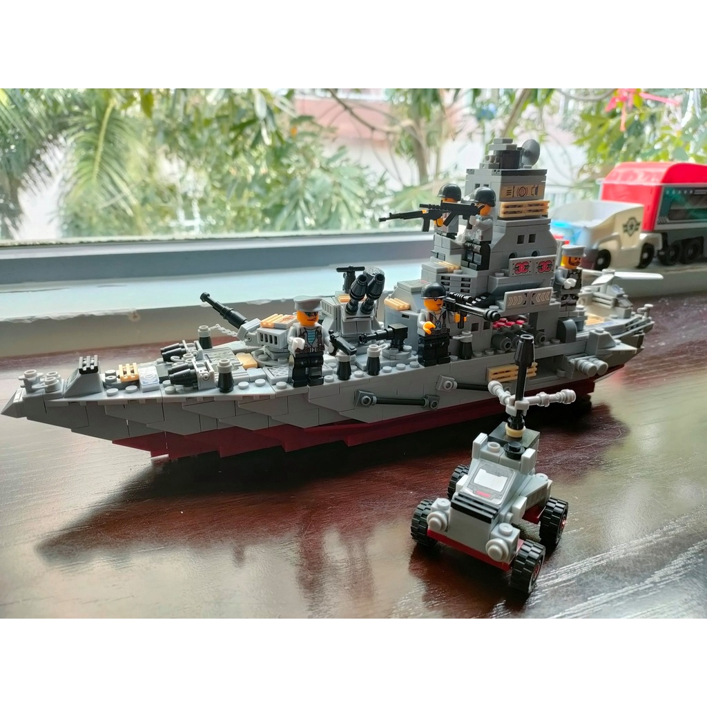Bộ đồ chơi lắp ráp xếp hình Tàu Chiến Hạm 1000+ mảnh chi tiết