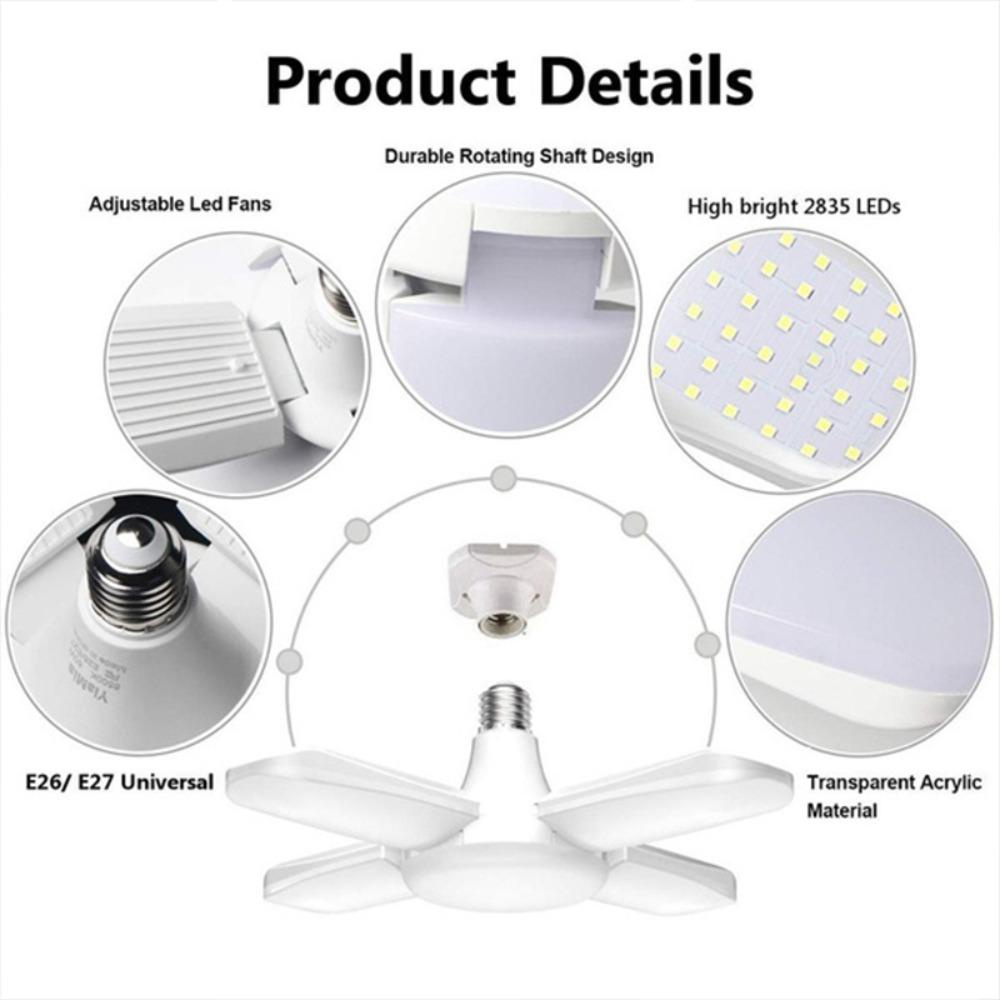 YVE Đèn LED Gắn Trần Nhà 85-265V Có Thể Gập Lại Được