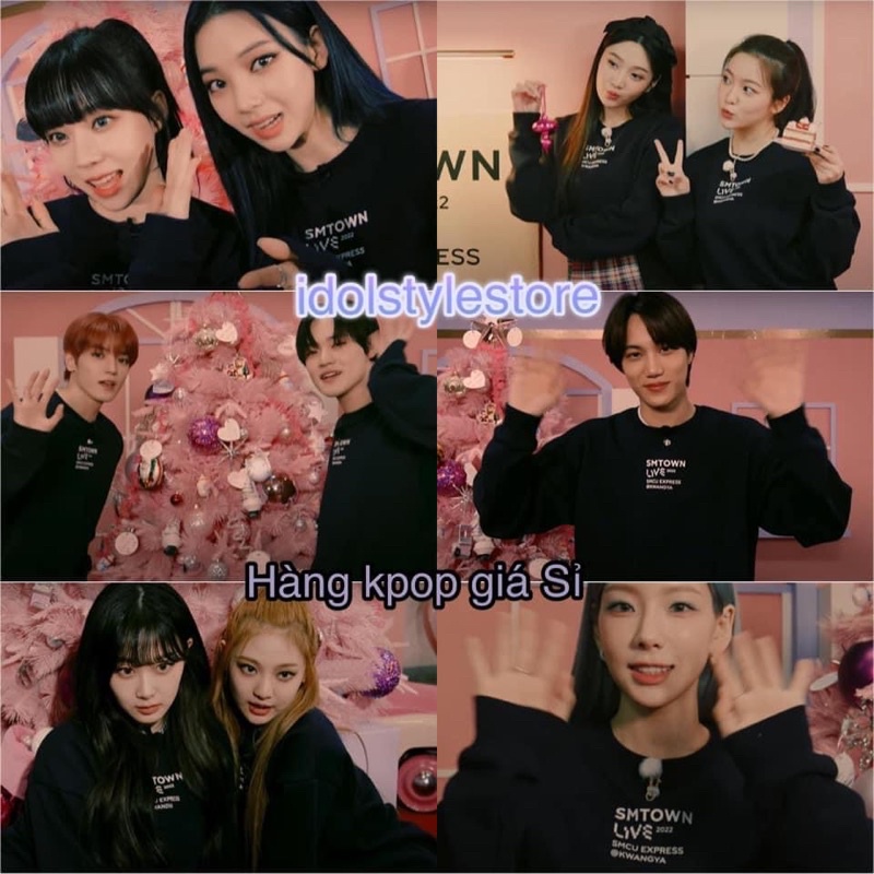 áo nỉ sweater Smtownlive Aespa Snsd Nct