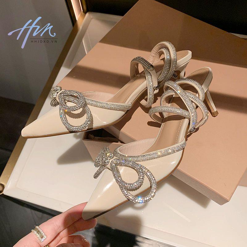 Sandal Cao Gót Mũi Nhọn Thiết Kế Mới Thời Trang 2022 Dành Cho Nữ