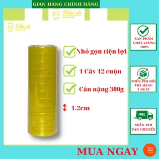 Cây 12 cuộn băng dính 300g bản 1,2cm