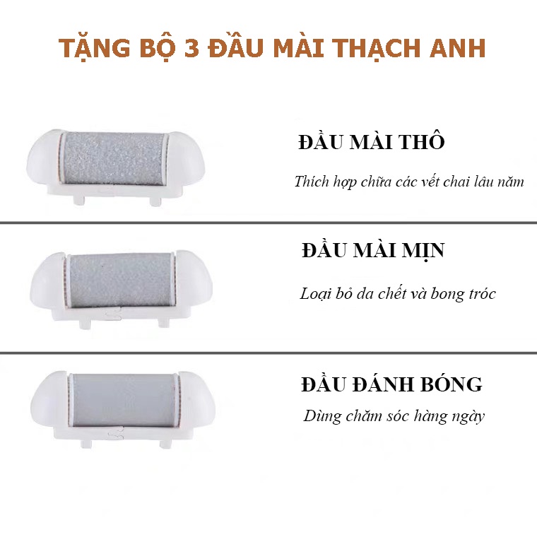 Dụng Cụ Chà Gót Chân Tẩy Tế Bào Chết Chuyên Dụng, Máy Mài Gót Chân 3 Chế Độ Hiển Thị màn hình LCD Cao Cấp