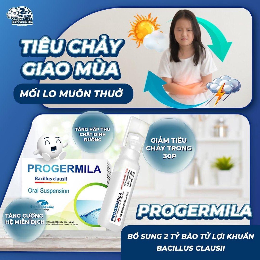Progermila men vi sinh_ hộp 20 ống