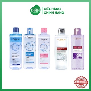 Nước tẩy trang LOreal Paris 3-in-1 Micellar Water / Revitalift Crystal 400ml
