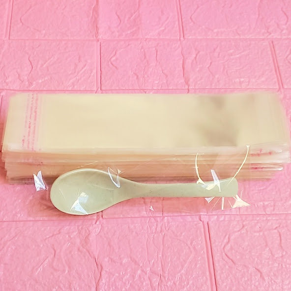 100g  Túi Opp dán mép 6x20cm  - Túi nilon băng keo dán miệng