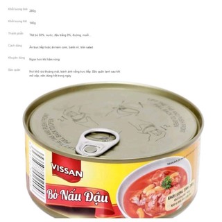 Combo 4 hộp bò nấu đậu 280g vissan date 2027 - 414