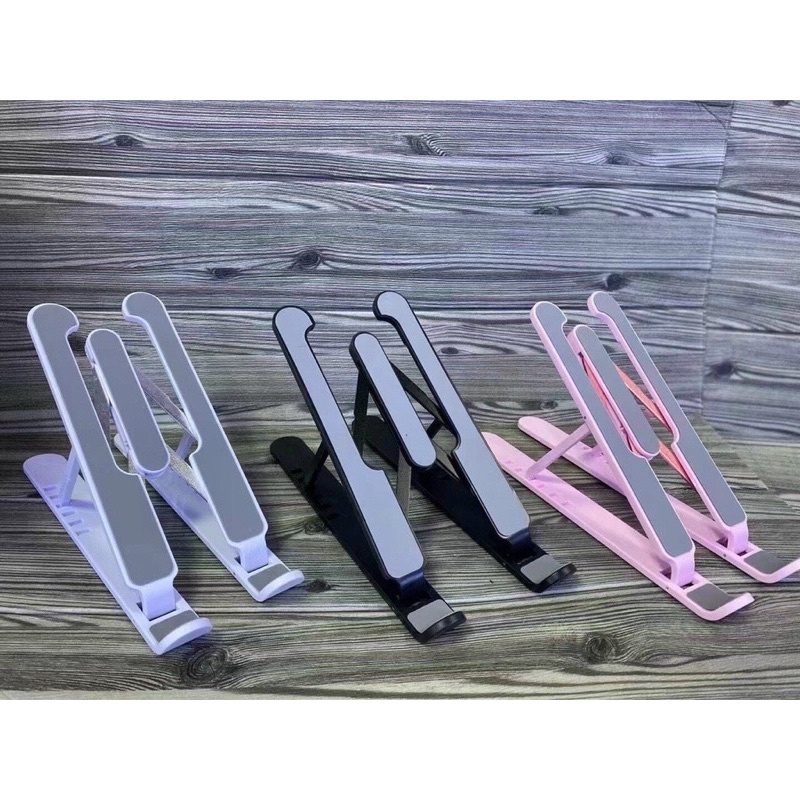 Giá đỡ tản nhiệt Laptop, máy tính bảng nhựa ABS chắc chắn, có thể gấp gọn điều chỉnh độ cao, đế tản nhiệt kê Laptop