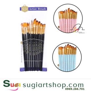 Bộ cọ 12 cây Keep smiling A6308 [ Sugi art shop]