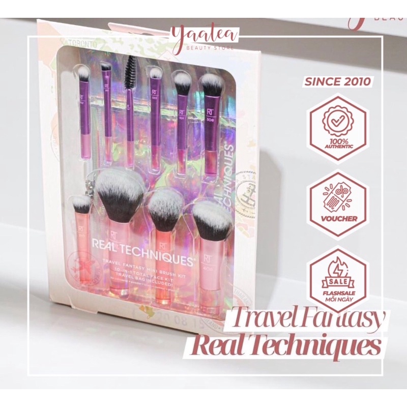 Bộ Cọ Real Travel Fantasy Mini Brush Kit 10c
