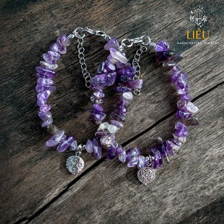 Vòng tay Amethyst thô
