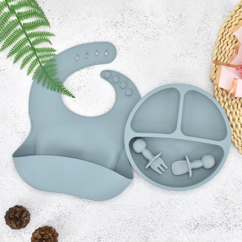 Bộ 10 Dụng Cụ Ăn Bằng Silicone Không BPA Cho Bé