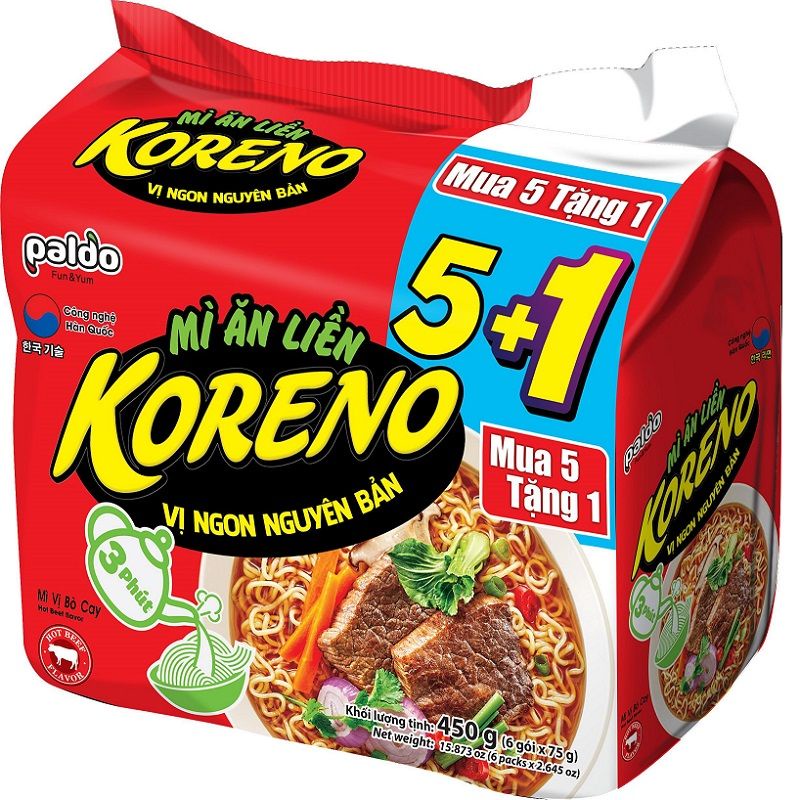 Lốc Mì Koreno Bò Cay