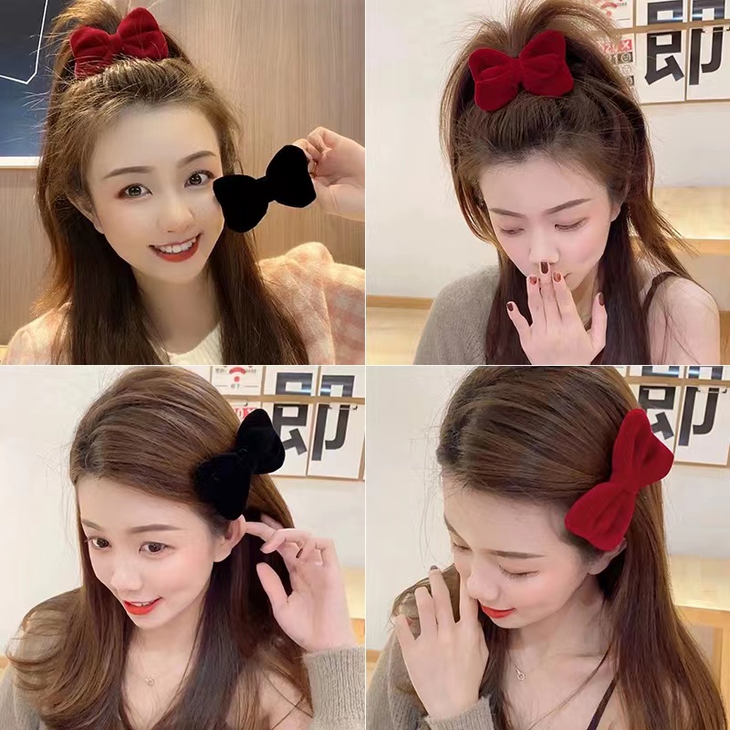 Kẹp Tóc Hàn Quốc Nơ Lông Phụ Kiện Thời Trang Cho Nữ AB224