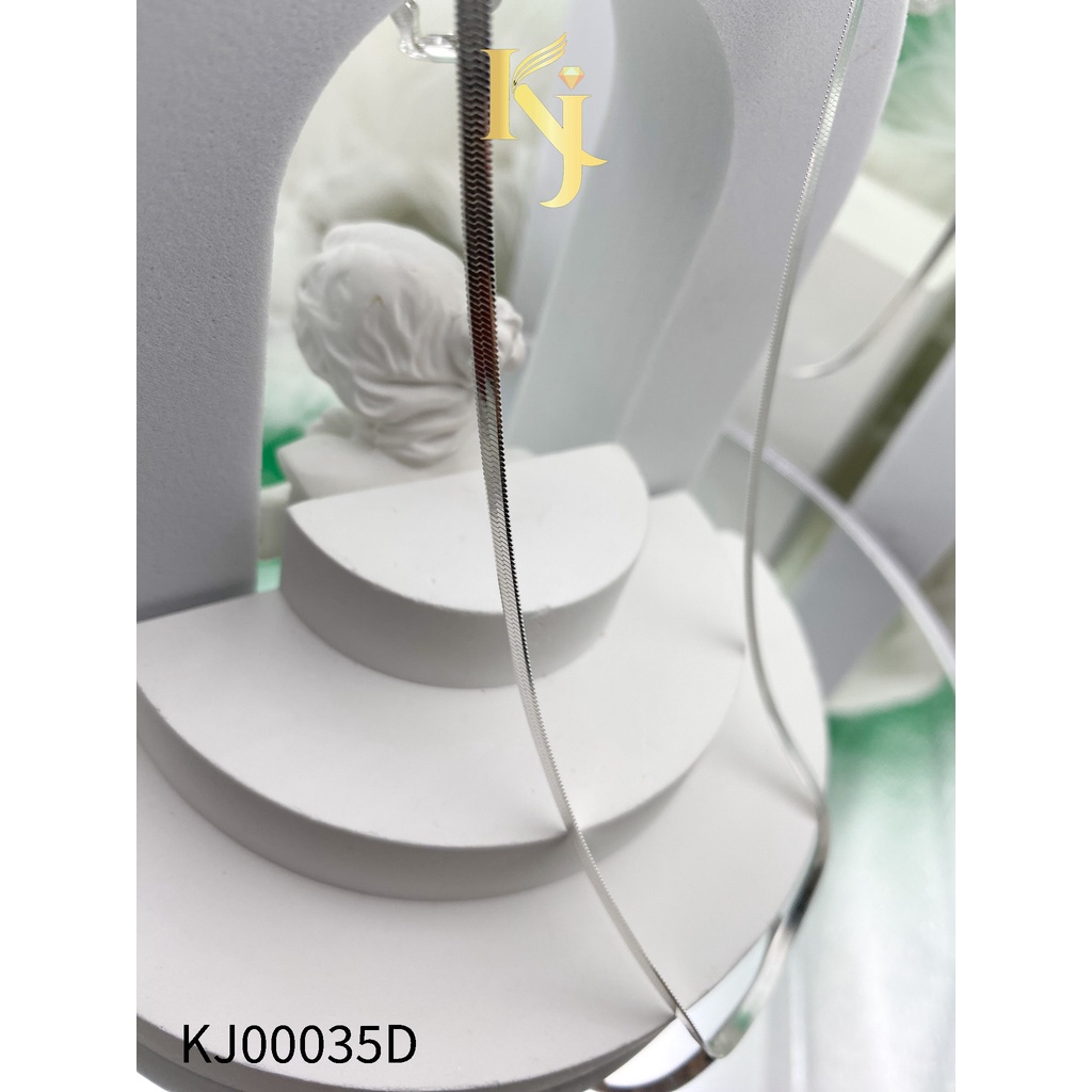 Dây chuyền bạc Ý 925 mi dẹp mịn bản medium - KJ00035D