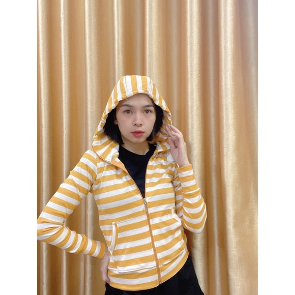 Áo khoác nữ  có mũ bigsize đẹp Áo khoát nữ chống nắng thun lạnh cotton thun gân