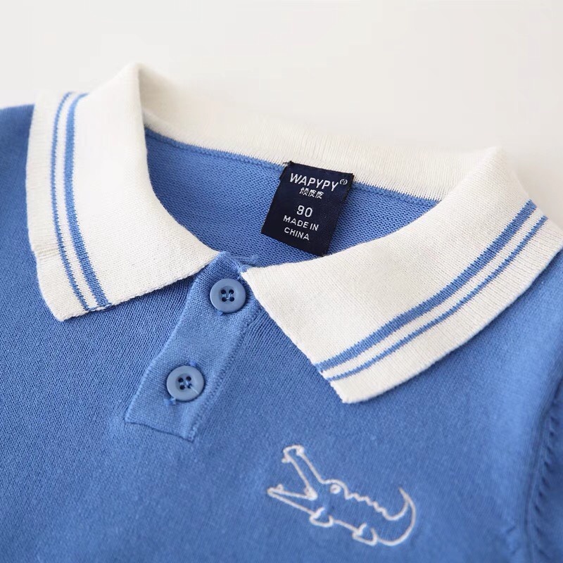 Áo Dài Tay PoLo Thu Đông Cho Bé Trai Gái Chất Liệu Cotton Len Từ 8kg-28kg MiuMiu Shop