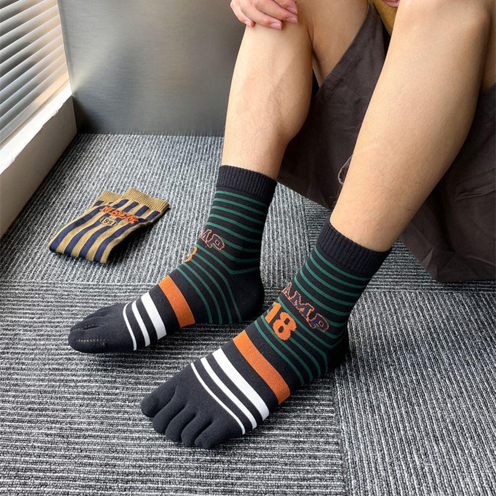 Vớ Cotton Năm Ngón Mềm Mại Co Giãn Họa Tiết Mặt Cười Cá Tính