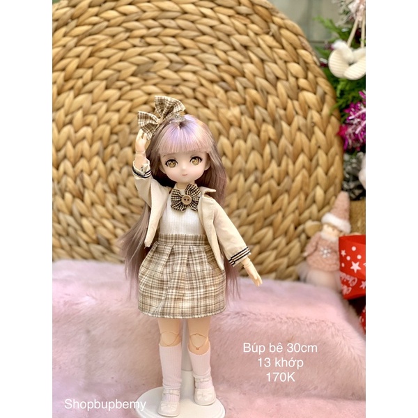 Búp bê 30 cm đủ đồ giày- BJD 30 cm 13 khớp hình chụp thật