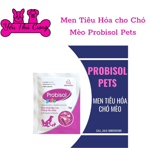 Men Tiêu Hóa (Vi Sinh) cho Cún Mèo Vemedim Probisol Pets (Gói 5g)