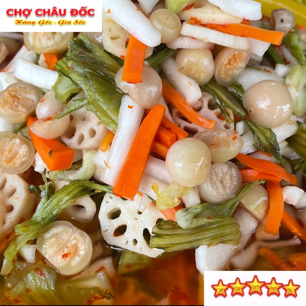 800gr Dưa Món Kim Chi Thập Cẩm Châu Đốc Giòn Thơm Ngon Loại Đặc Biệt