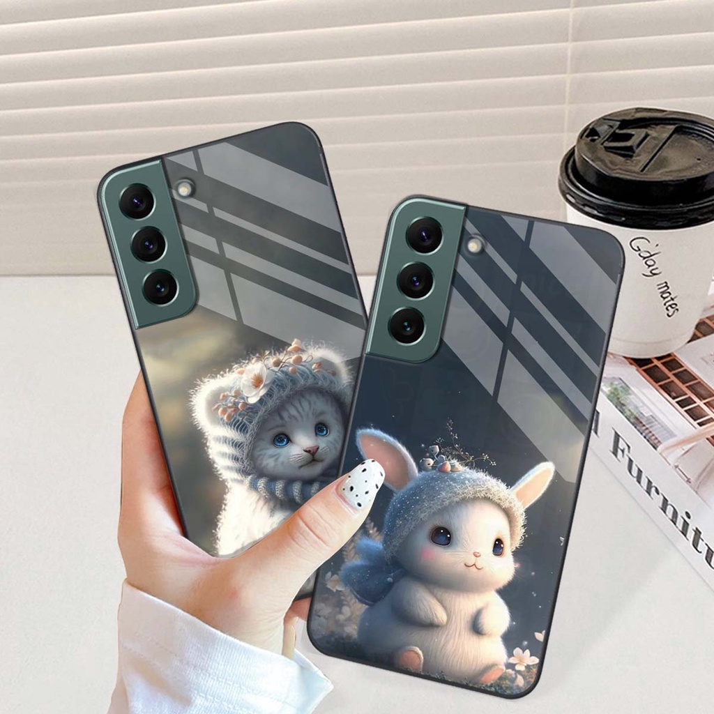Ốp lưng Samsung S22 / S22 Plus ốp kính 3D in hình 12 Con Giáp Siêu Dễ Thương Qshopnet