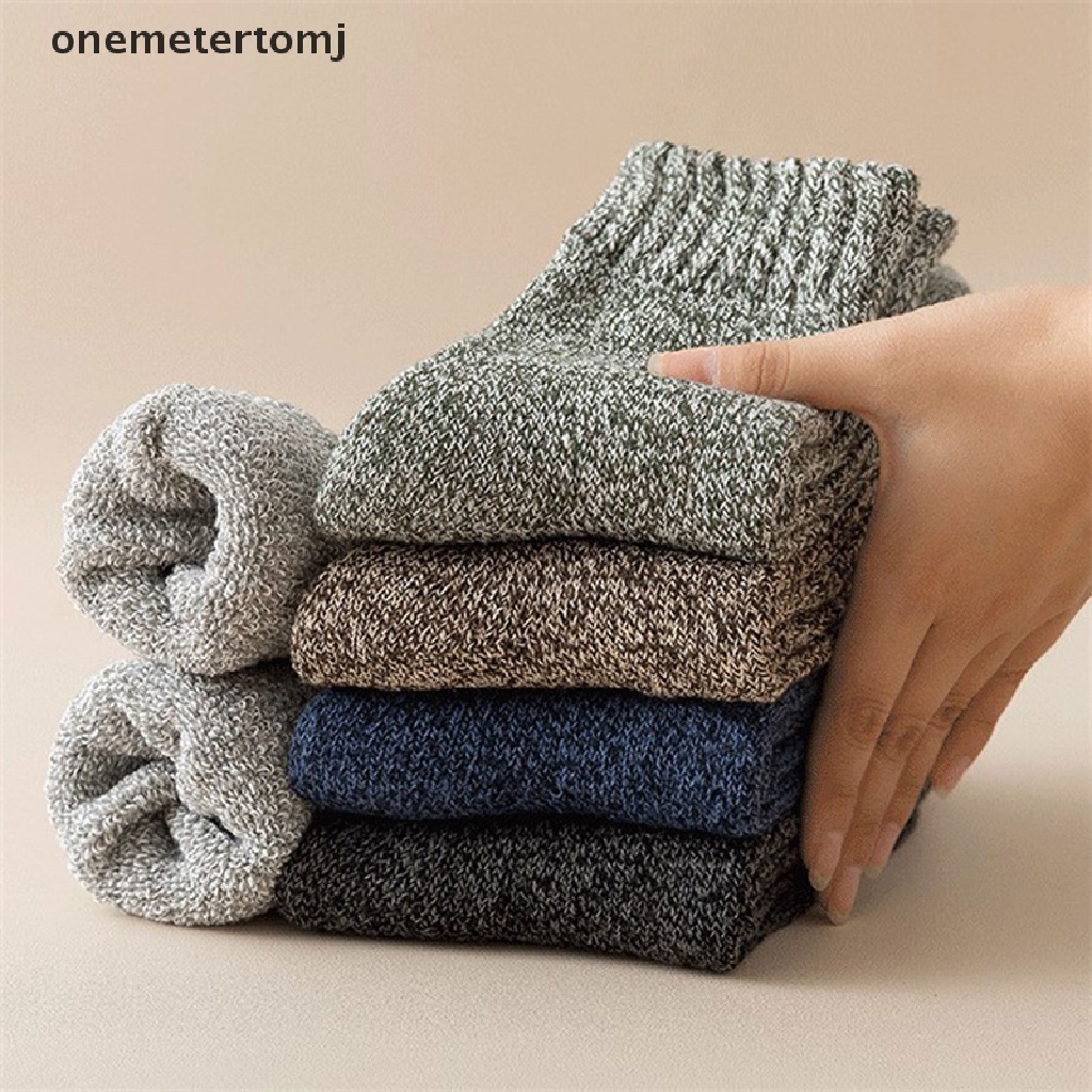 Vớ Len Siêu Dày Màu Trơn Giữ Ấm Mùa Đông Cho Nam