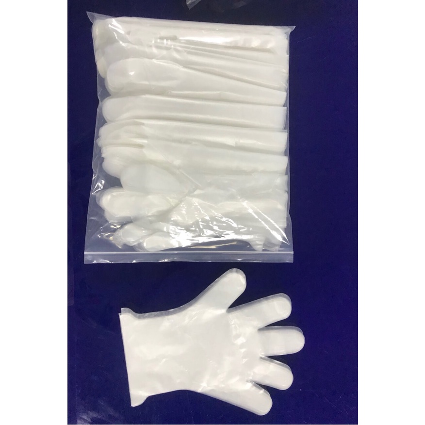 Găng Tay CPE Dập Nổi, Siêu Dai, Bịch 100 chiếc, 1 kg 495 chiếc