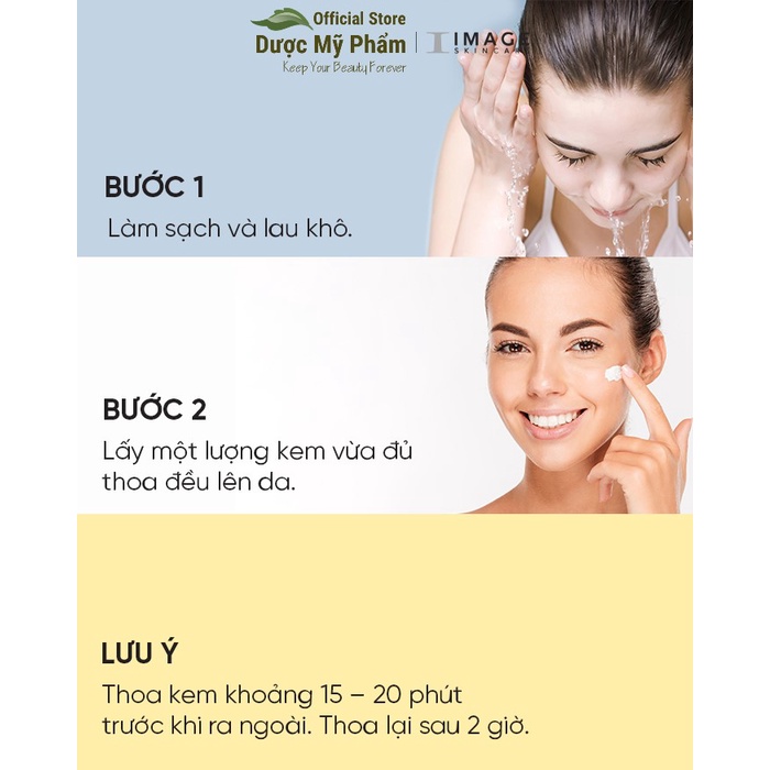 Kem chống nắng cho da dầu, da thường, da khô IMAGE SPF 30, SPF 50