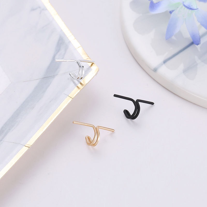 1 Khuyên Kẹp Vành Tai Hình Chữ T Phong Cách Punk Đơn Giản Thời Trang Cho Nữ